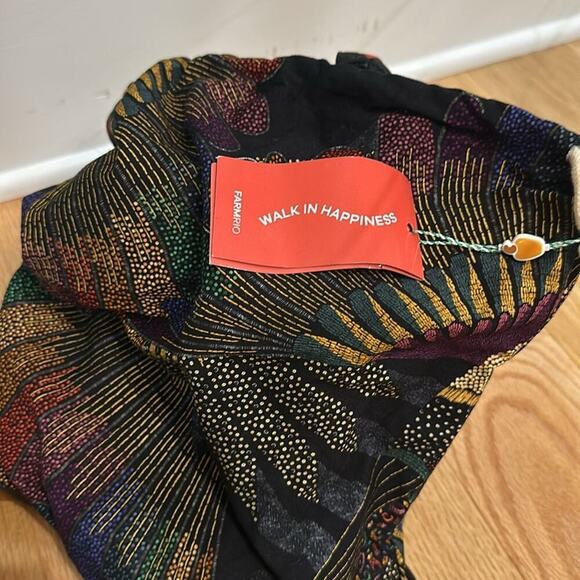 NWT FARM RIO Black Cerrado Sky Lug Sole Ankle Boot In Cerrado Sky - Picture 10 of 11